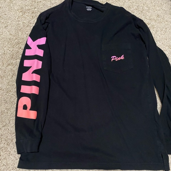 PINK black long sleeve t-shirt - Picture 1 of 3